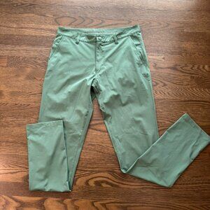 RHONE Nordstrom Commuter Slim Fit pants Dark Ivy Men's 31" waist